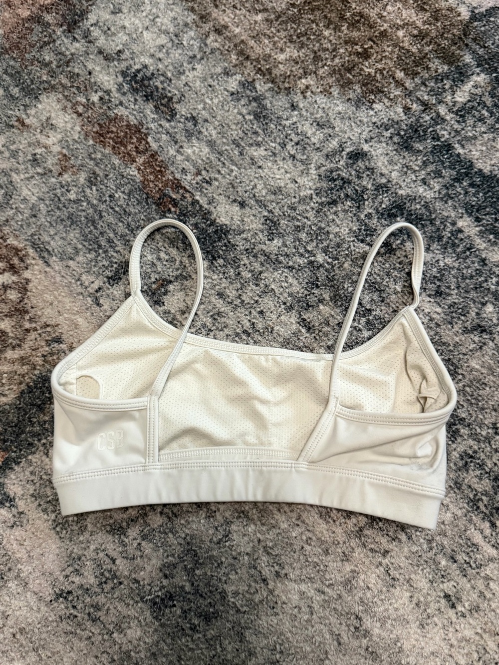 CSB Cream Strappy Sports Bra